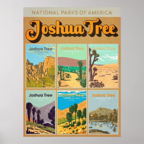 Joshua Tree National Park California Landmark Poster