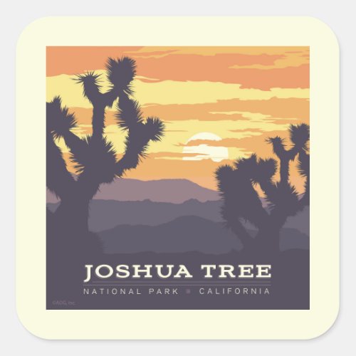 Joshua Tree National Park  California Square Sticker