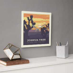Joshua Tree National Park California Square Wall Clock