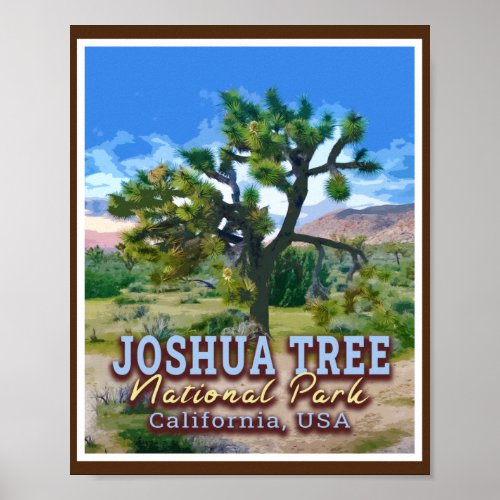 JOSHUA TREE NATIONAL PARK _ CALIFORNIA USA POSTER