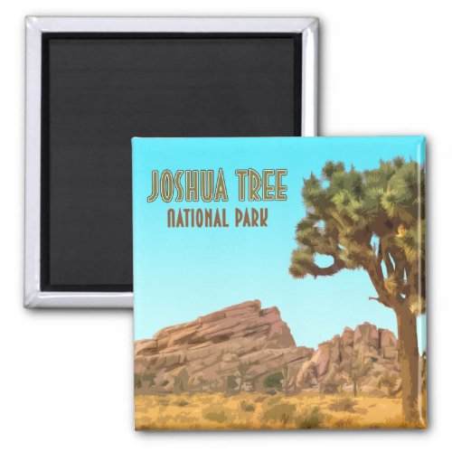 Joshua Tree National Park California Vintage Magnet