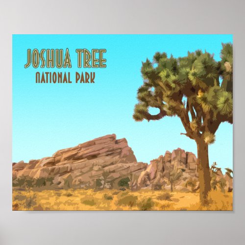 Joshua Tree National Park California Vintage Poster