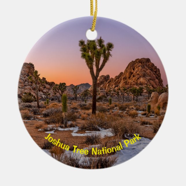 Joshua Tree National Park, Ceramic Ornament (Front)