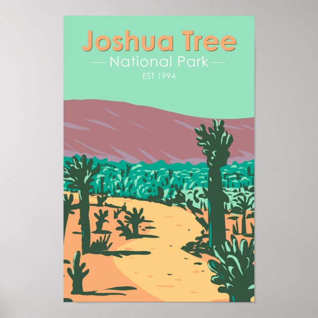 Joshua Tree National Park Cholla Cactus Garden Poster (Front)