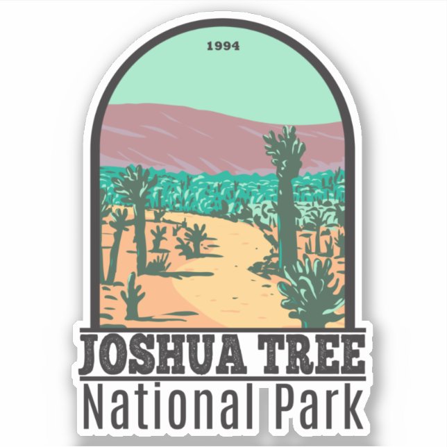 Joshua Tree National Park Cholla Cactus Garden Sticker (Front)