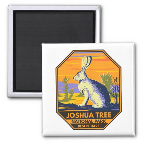 Joshua Tree National Park Desert Hare Vintage  Magnet