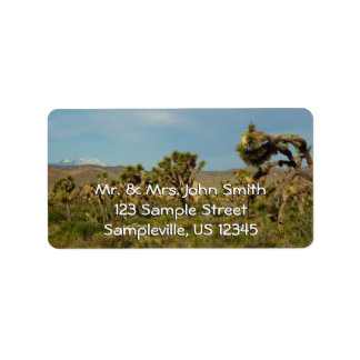 Joshua Tree National Park Desert Landscape Label