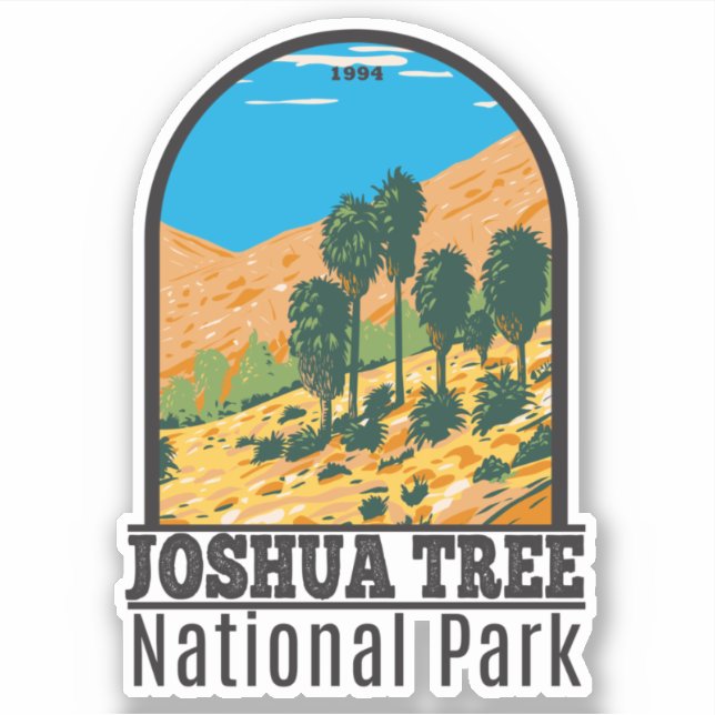 Joshua Tree National Park Fortynine Palms Oasis Sticker (Front)