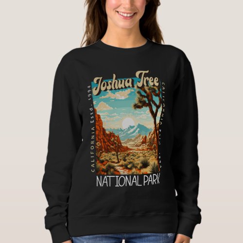 Joshua Tree National Park Illustration Distressed Sweatshirt