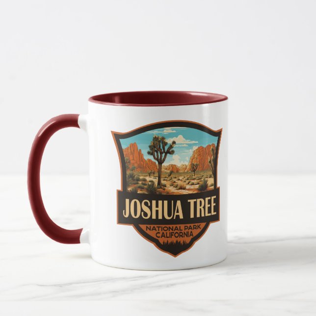 Joshua Tree National Park Illustration Retro Mug (Left)
