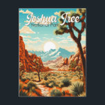Joshua Tree National Park Illustration Retro Postcard<br><div class="desc">Joshua Tree vector artwork design. The park is named for the region’s twisted,  bristled Joshua trees,  the park straddles the cactus-dotted Colorado Desert and the Mojave Desert.</div>