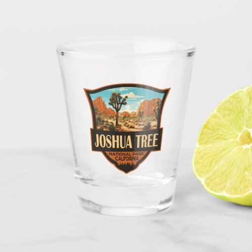 Joshua Tree National Park Illustration Retro Shot Glass