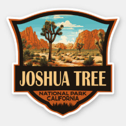 Joshua Tree National Park Illustration Retro Sticker