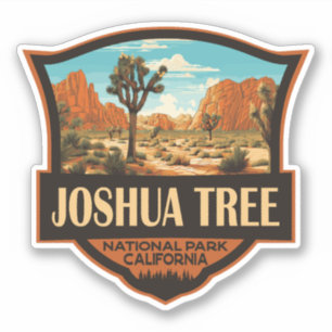 Joshua Tree National Park Illustration Retro Sticker