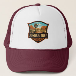 Joshua Tree National Park Illustration Retro Trucker Hat