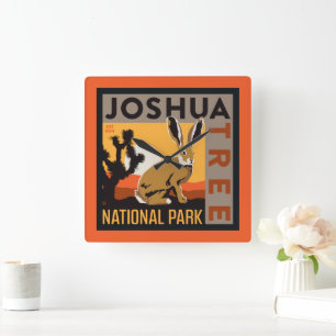 Joshua Tree National Park   Jackrabbit Square Wall Clock