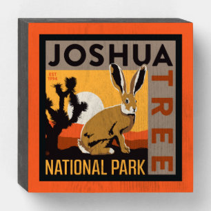 Joshua Tree National Park Jackrabbit Wooden Box Sign