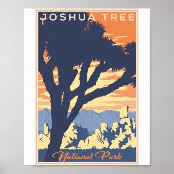 Joshua Tree National Park Litho Artwork Poster by LanternPress at Zazzle