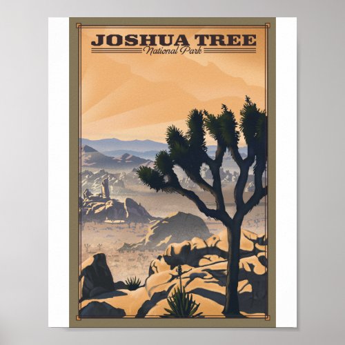 Joshua Tree National Park Litho Artwork Poster