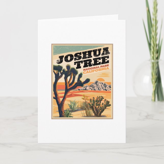 Joshua Tree National Park Outdoor Vintage Card (Front)