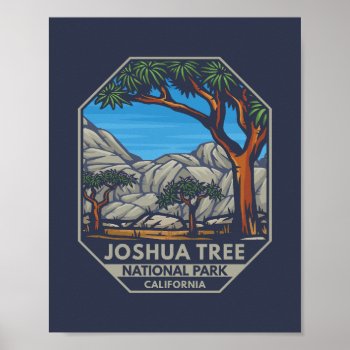 Joshua Tree National Park Retro Emblem Poster by Kris_and_Friends at Zazzle