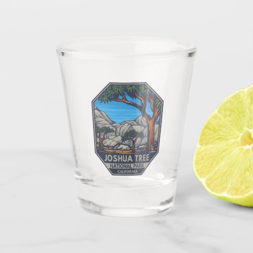 Joshua Tree National Park Retro Emblem Shot Glass