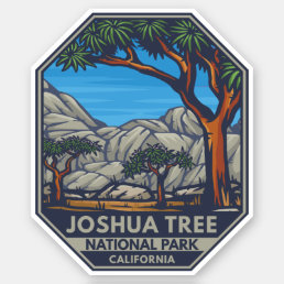 Joshua Tree National Park Retro Emblem Sticker