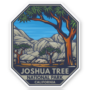 Joshua Tree National Park Retro Emblem Sticker