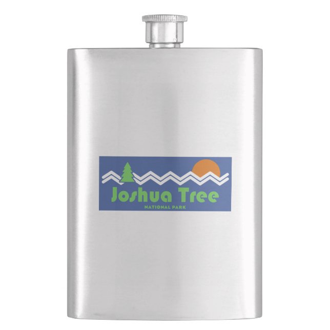 Joshua Tree National Park Retro Flask (Front)