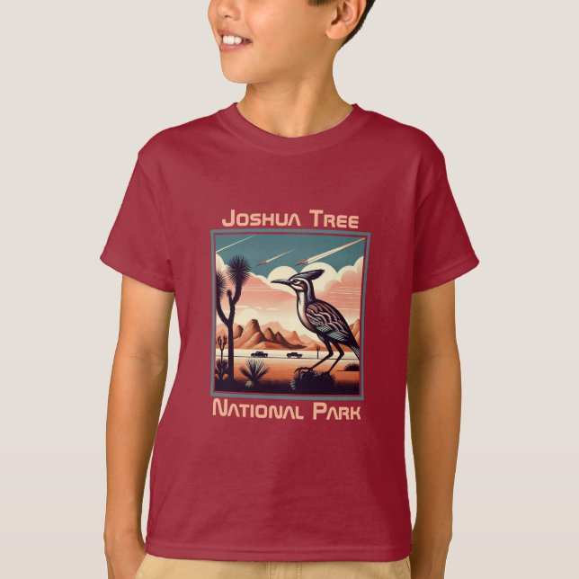 Joshua Tree National Park Retro Souvenir Gift Kids T-Shirt (Front)