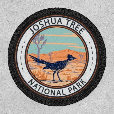 Joshua Tree National Park Roadrunner Retro Circle Patch