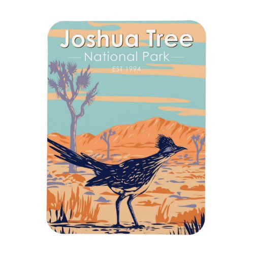 Joshua Tree National Park Roadrunner Vintage Magnet