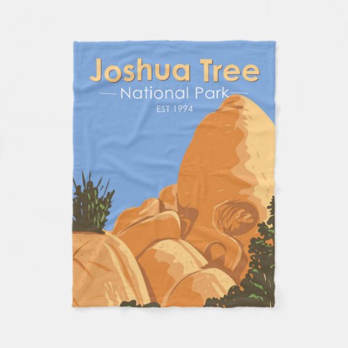 Joshua Tree National Park Skull Rock California  Fleece Blanket