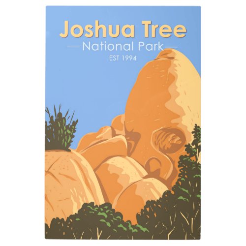 Joshua Tree National Park Skull Rock California  Metal Print