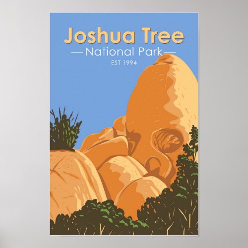 Joshua Tree National Park Skull Rock California  Poster