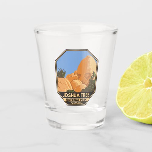 Joshua Tree National Park Skull Rock California   Shot Glass