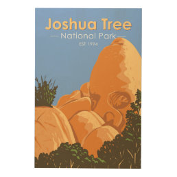 Joshua Tree National Park Skull Rock California  Wood Wall Art