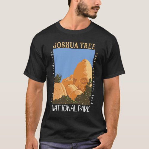 Joshua Tree National Park Skull Rock Distressed T_Shirt