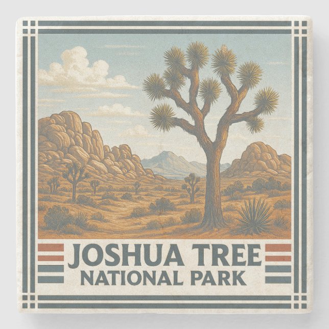 Joshua Tree National Park Stone Coaster (Front)