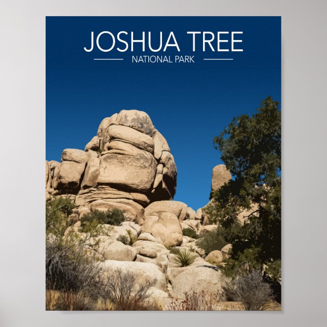 Joshua Tree National Park Stylised Travel Poster (Front)