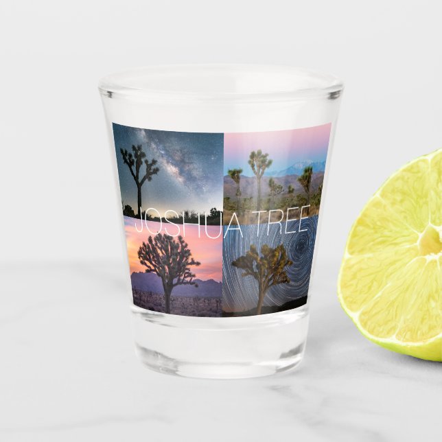 Joshua Tree National Park Sunset Night Landscape Shot Glass (Front)