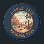 Joshua Tree National Park Sunset Retro Distressed Magnet<br><div class="desc">Joshua Tree vector artwork design. The park is named for the region’s twisted,  bristled Joshua trees,  the park straddles the cactus-dotted Colorado Desert and the Mojave Desert.</div>