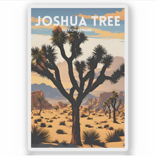 Joshua Tree National Park Traditional Travel Sticker (Front)