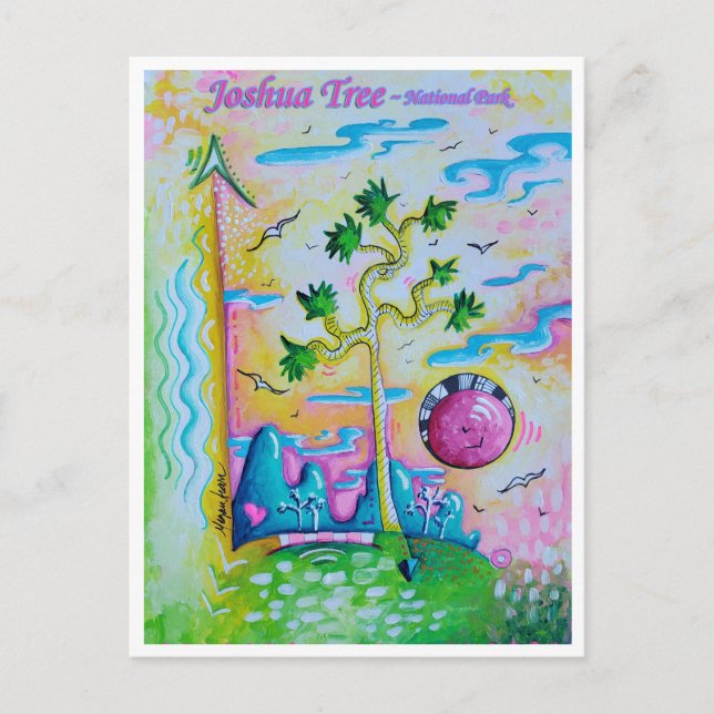 Joshua Tree National Park Travel Art Postcard (Front)