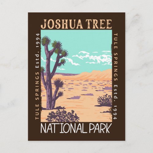 Joshua Tree National Park Tule Springs Distressed Postcard