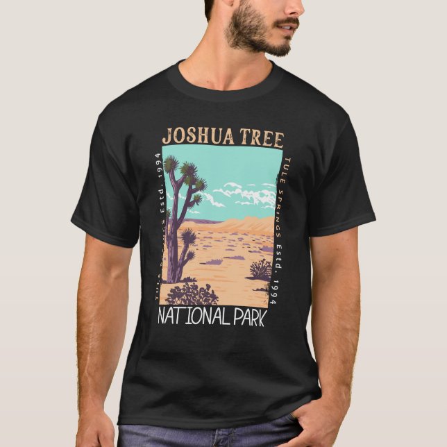 Joshua Tree National Park Tule Springs Distressed  T-Shirt (Front)