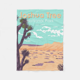 Joshua Tree National Park Tule Springs Vintage Fleece Blanket