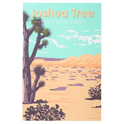 Joshua Tree National Park Tule Springs Vintage Metal Print