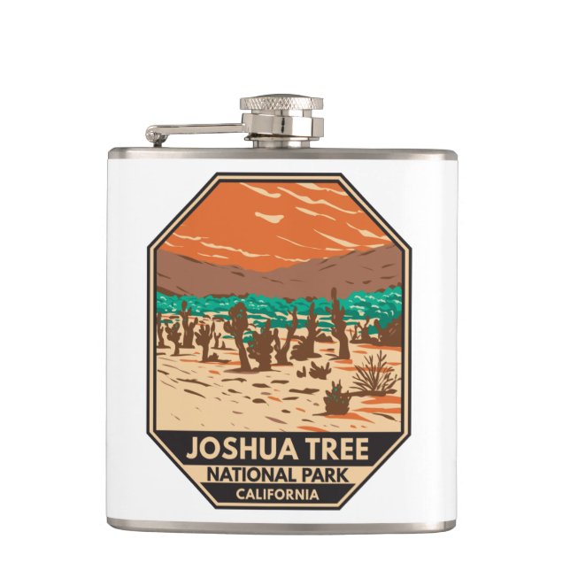 Joshua Tree National Park Turkey Flats Sand Dunes  Flask (Front)