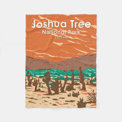 Joshua Tree National Park Turkey Flats Sand Dunes  Fleece Blanket
